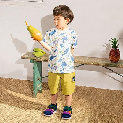 鯊魚紋理五分褲