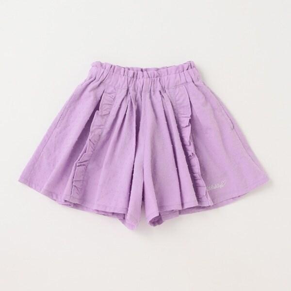 徽標刺繡闊腿短褲