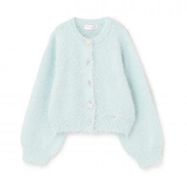 亮片長毛針織開衫