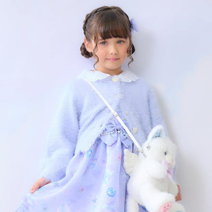 亮片長毛針織開衫