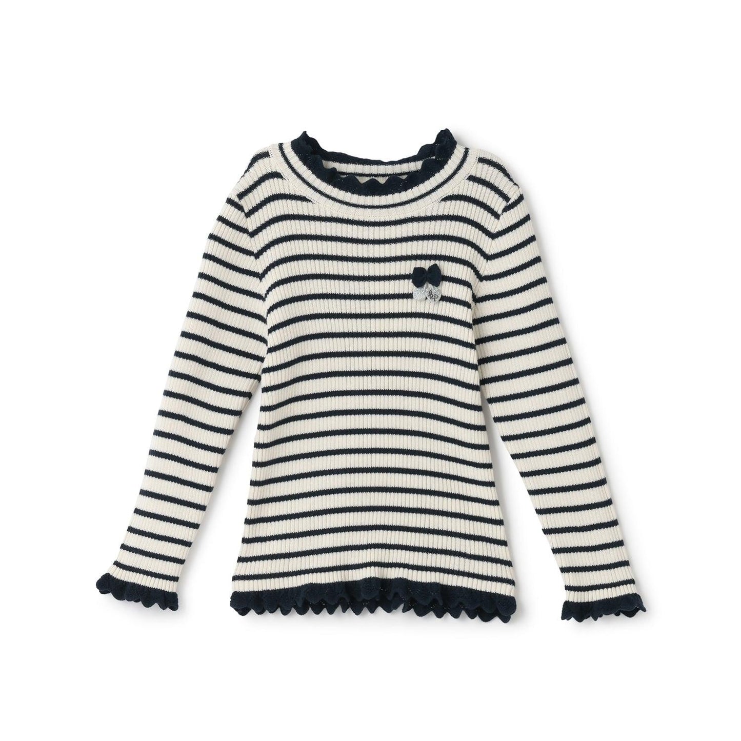 羅紋高領條紋衫