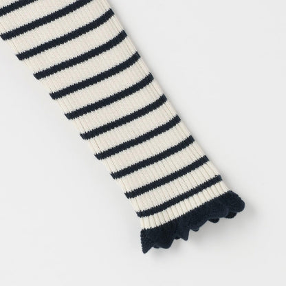 羅紋高領條紋衫