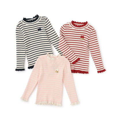 羅紋高領條紋衫