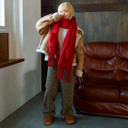 羊毛皮飛行夾克