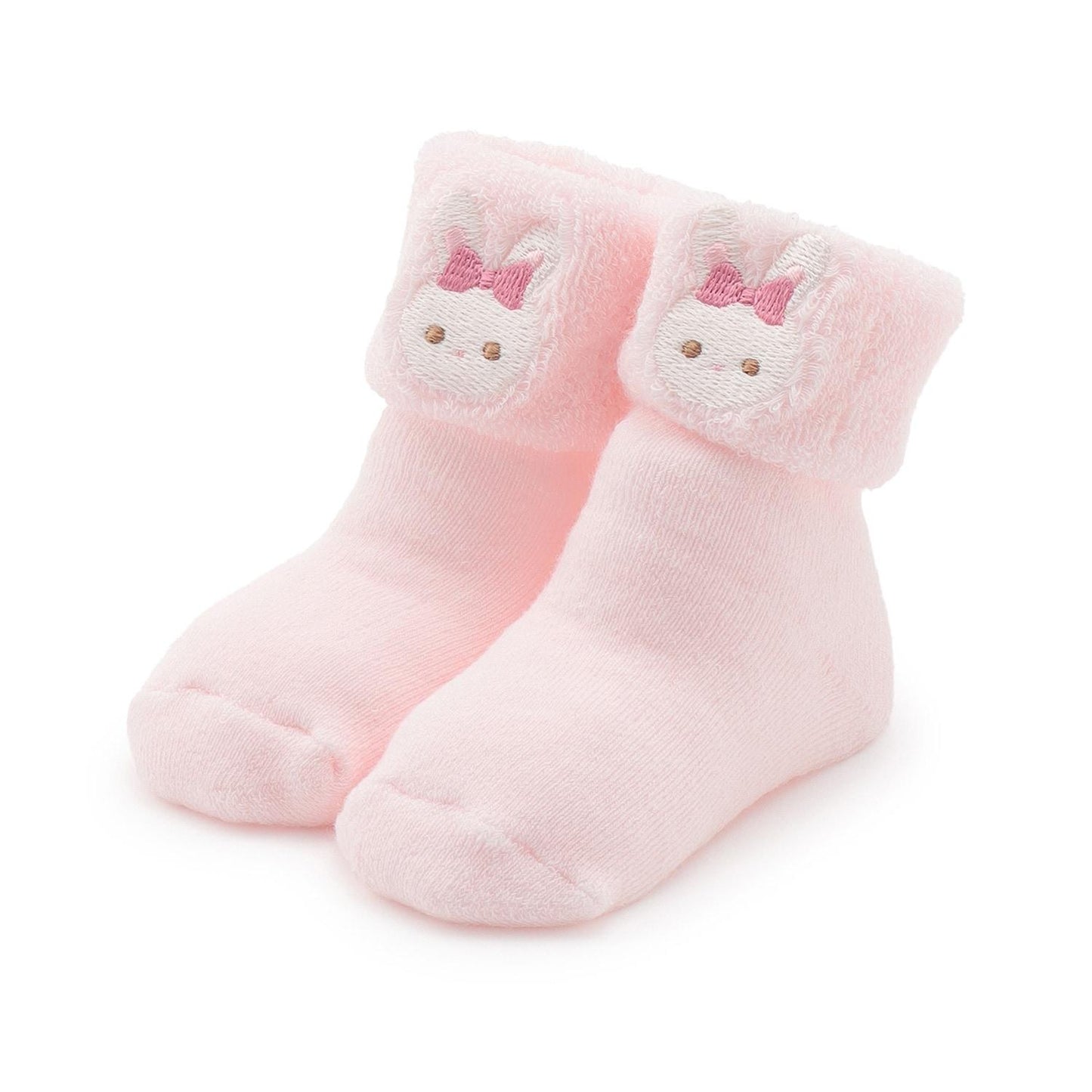 帶兔子貼布繡翻邊襪