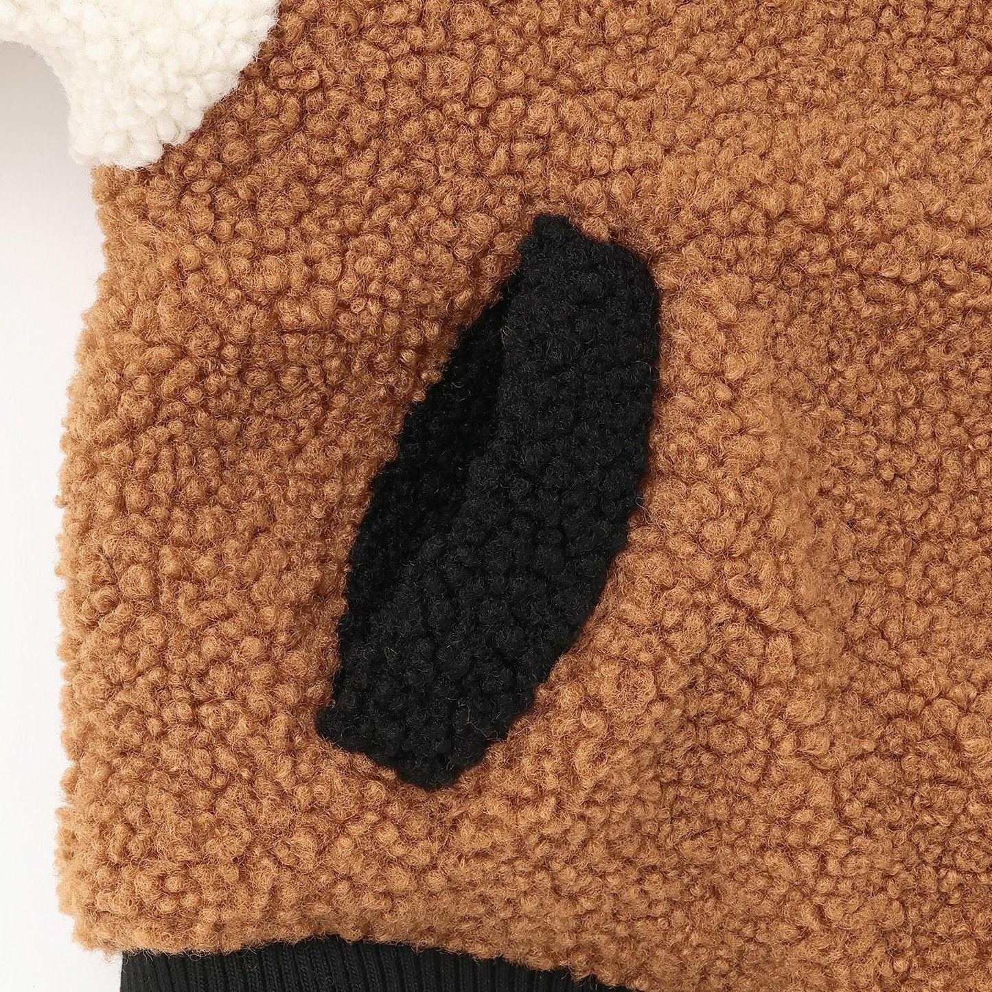 連帽拼色羊羔絨夾克