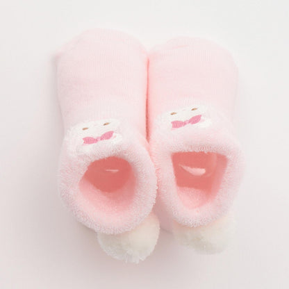 帶兔子貼布繡翻邊襪