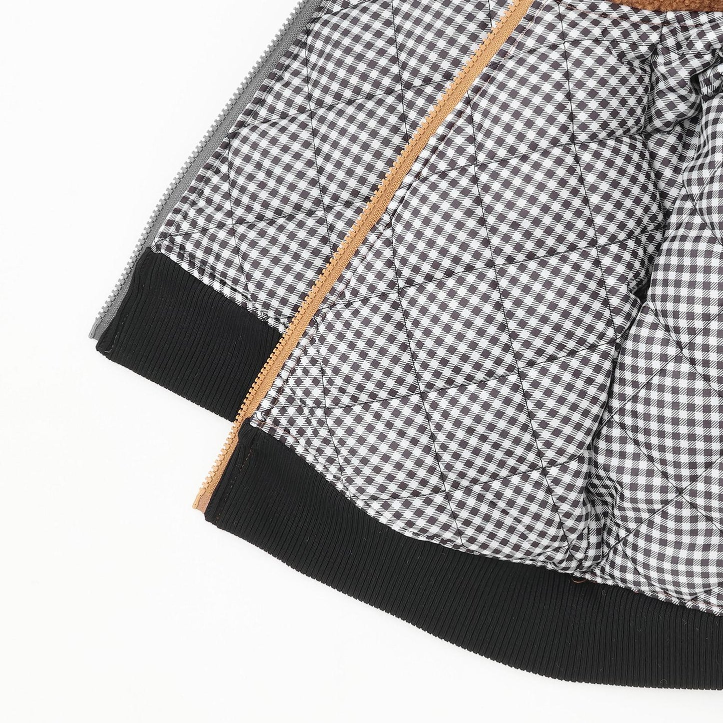 連帽拼色羊羔絨夾克