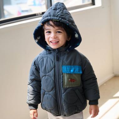 恐龍雙面可穿中棉夾克