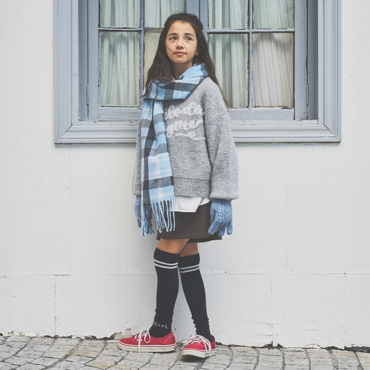 【130cm可選】Logo提花針織套頭衫