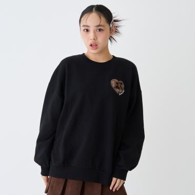 【純棉100%】加絨動物寬鬆衛衣