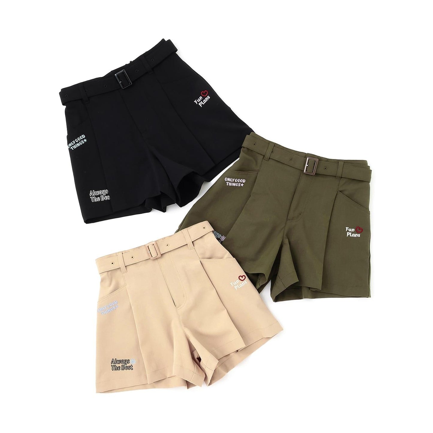 【7days】附腰帶闊腿短褲