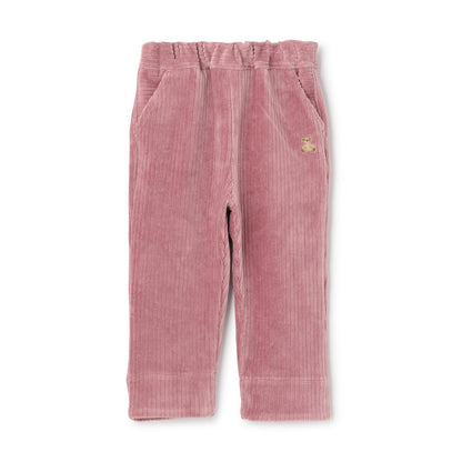 針織燈芯絨小熊褲