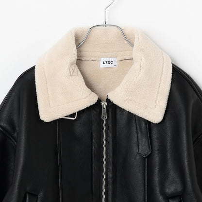 羊毛皮飛行夾克