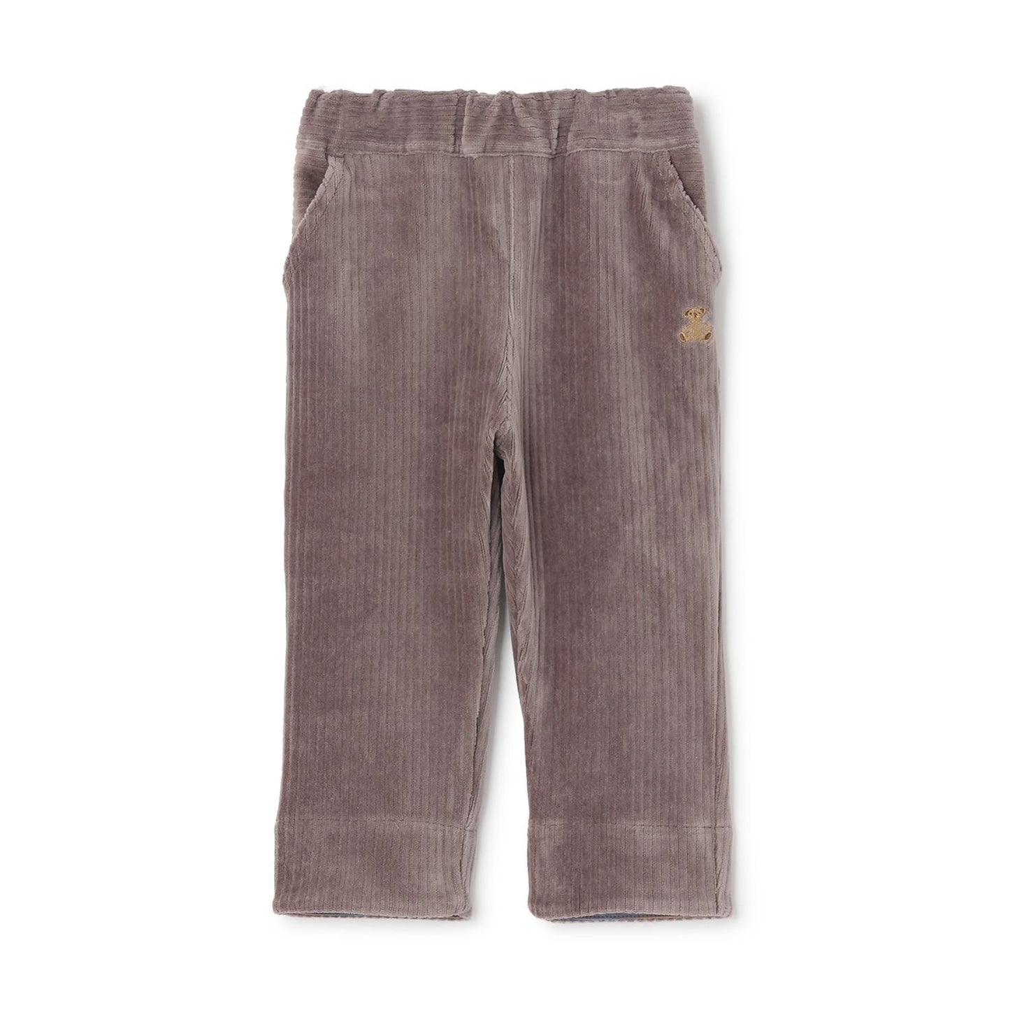 針織燈芯絨小熊褲