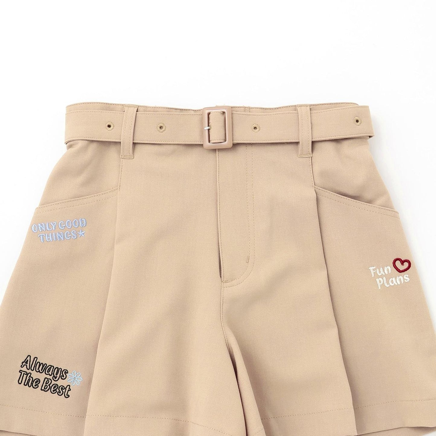 【7days】附腰帶闊腿短褲