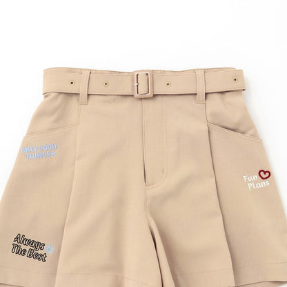 【7days】附腰帶闊腿短褲