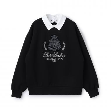 【130cm可選】帶領徽章刺繡上衣