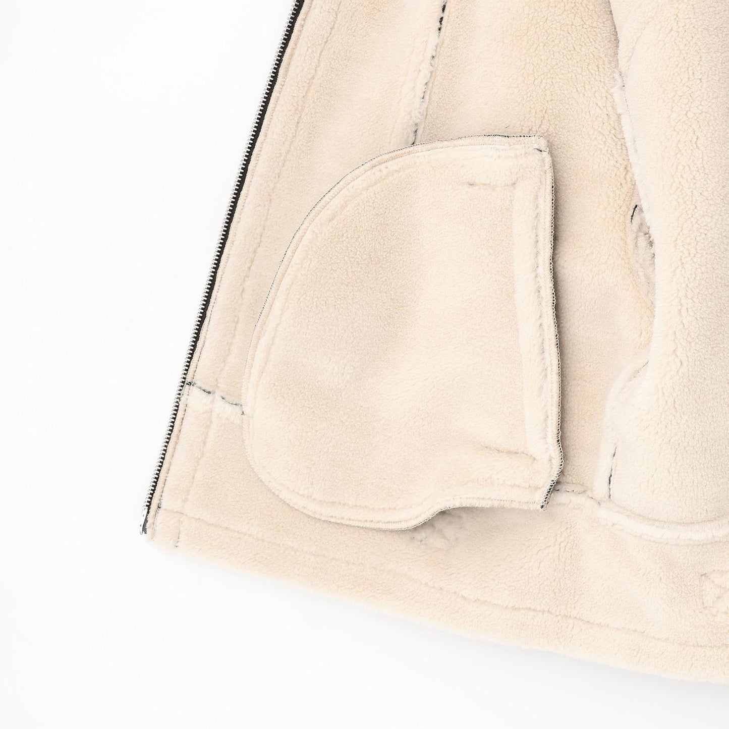 羊毛皮飛行夾克