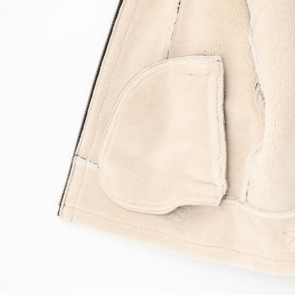 羊毛皮飛行夾克