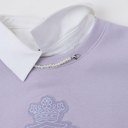 【130cm可選】帶領徽章刺繡上衣