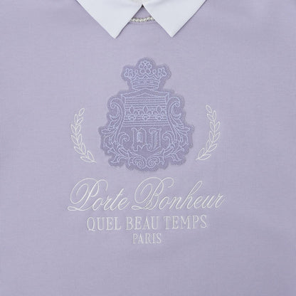 【130cm可選】帶領徽章刺繡上衣