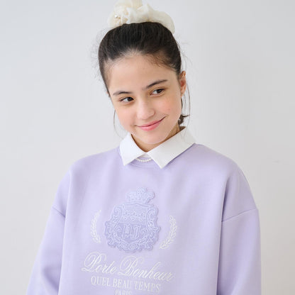 【130cm可選】帶領徽章刺繡上衣