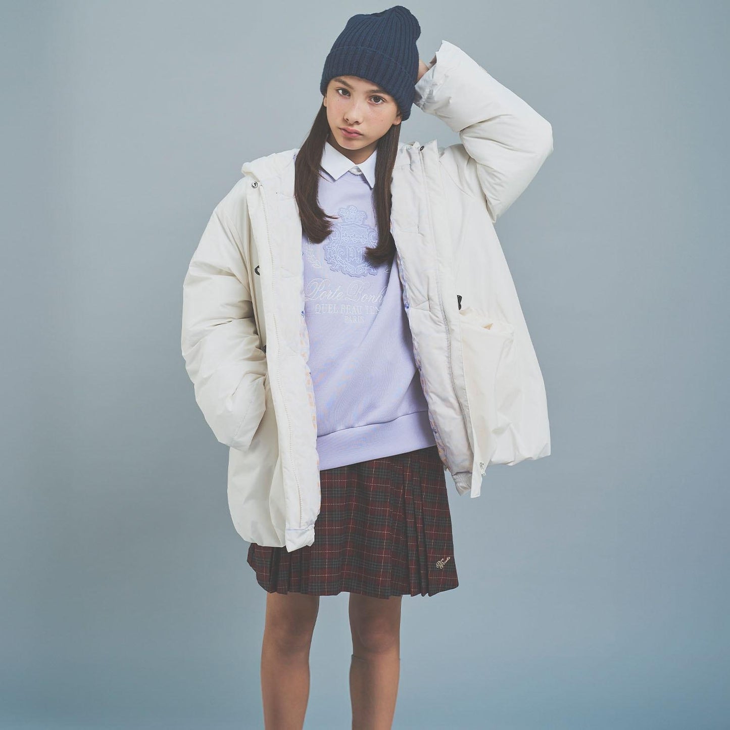 【130cm可選】帶領徽章刺繡上衣