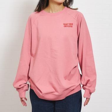 親子款拼色插肩袖印花衛衣/套頭衫/親子裝