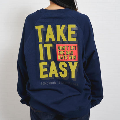 親子款拼色插肩袖印花衛衣/套頭衫/親子裝