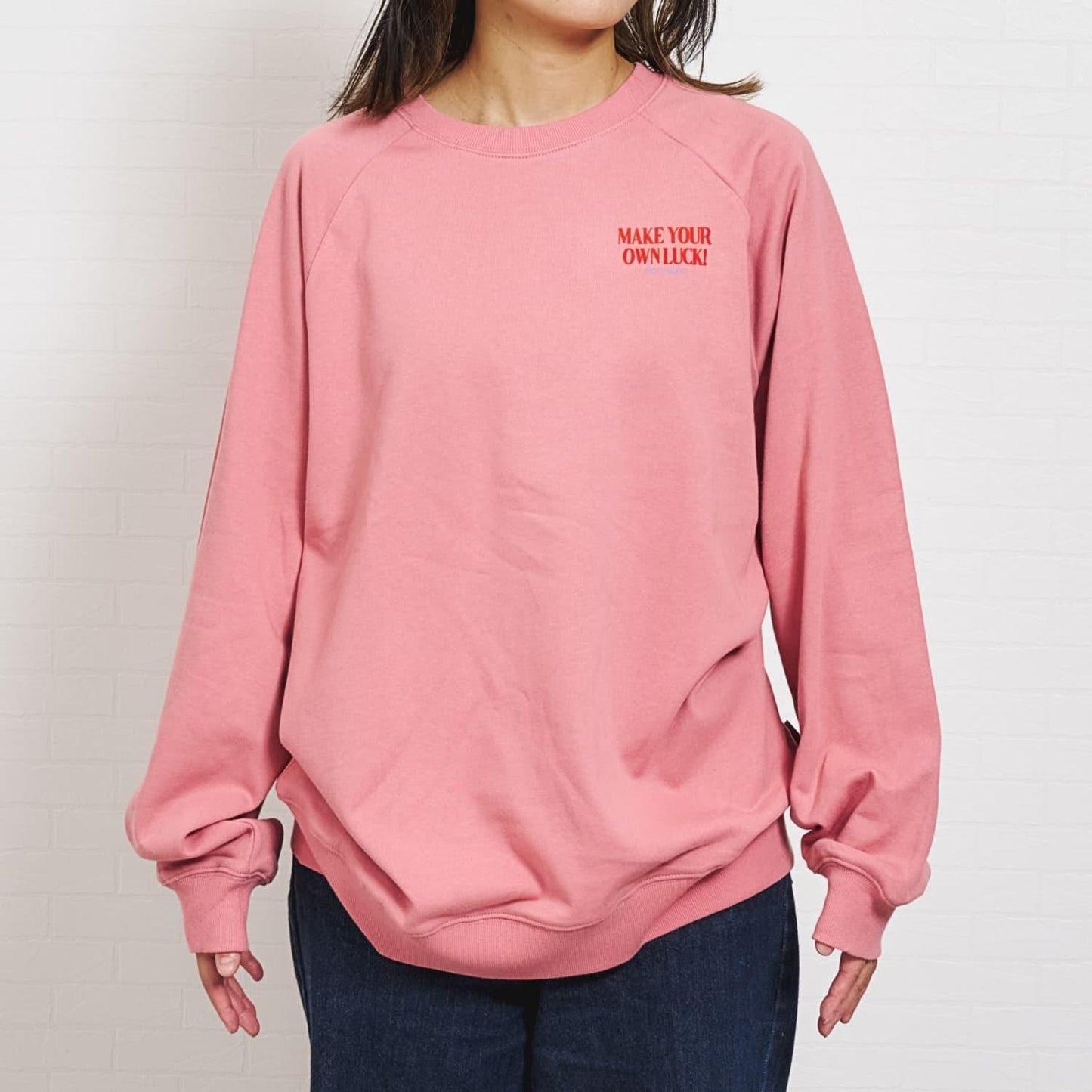 親子款拼色插肩袖印花衛衣/套頭衫/親子裝