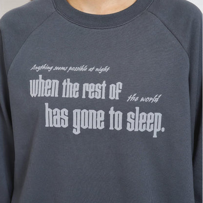 親子款拼色插肩袖印花衛衣/套頭衫/親子裝