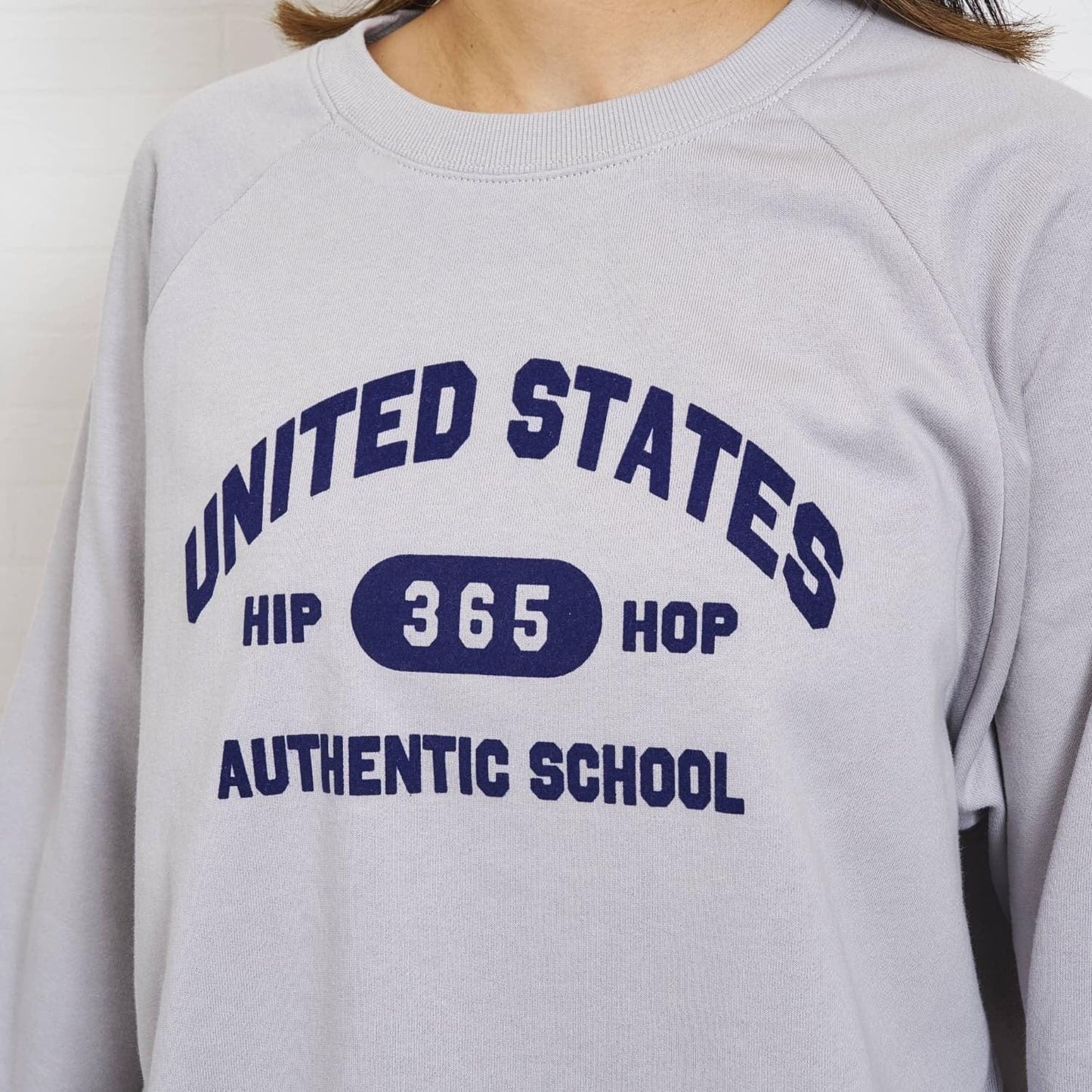 親子款拼色插肩袖印花衛衣/套頭衫/親子裝