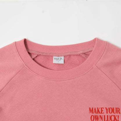 親子款拼色插肩袖印花衛衣/套頭衫/親子裝