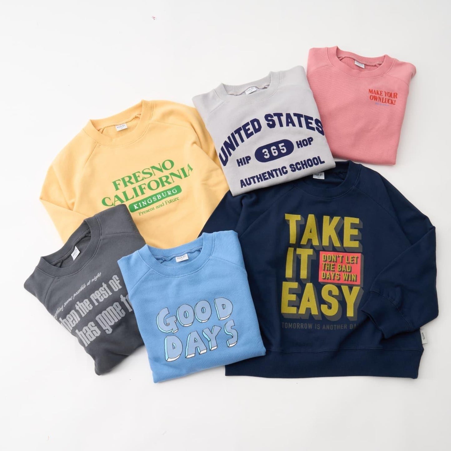 【365D.】【親子款】拼色插肩袖衛衣多款印花套頭衫/運動上衣