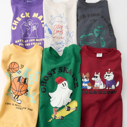 【365D.】惡搞圖案寬鬆套頭衛衣/運動衫