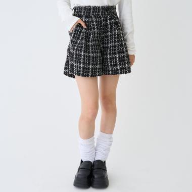 時尚顯瘦假日粗花呢短褲