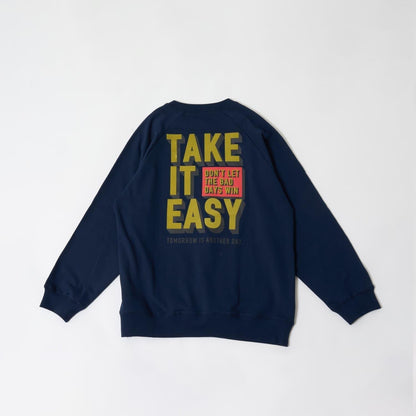 親子款拼色插肩袖印花衛衣/套頭衫/親子裝