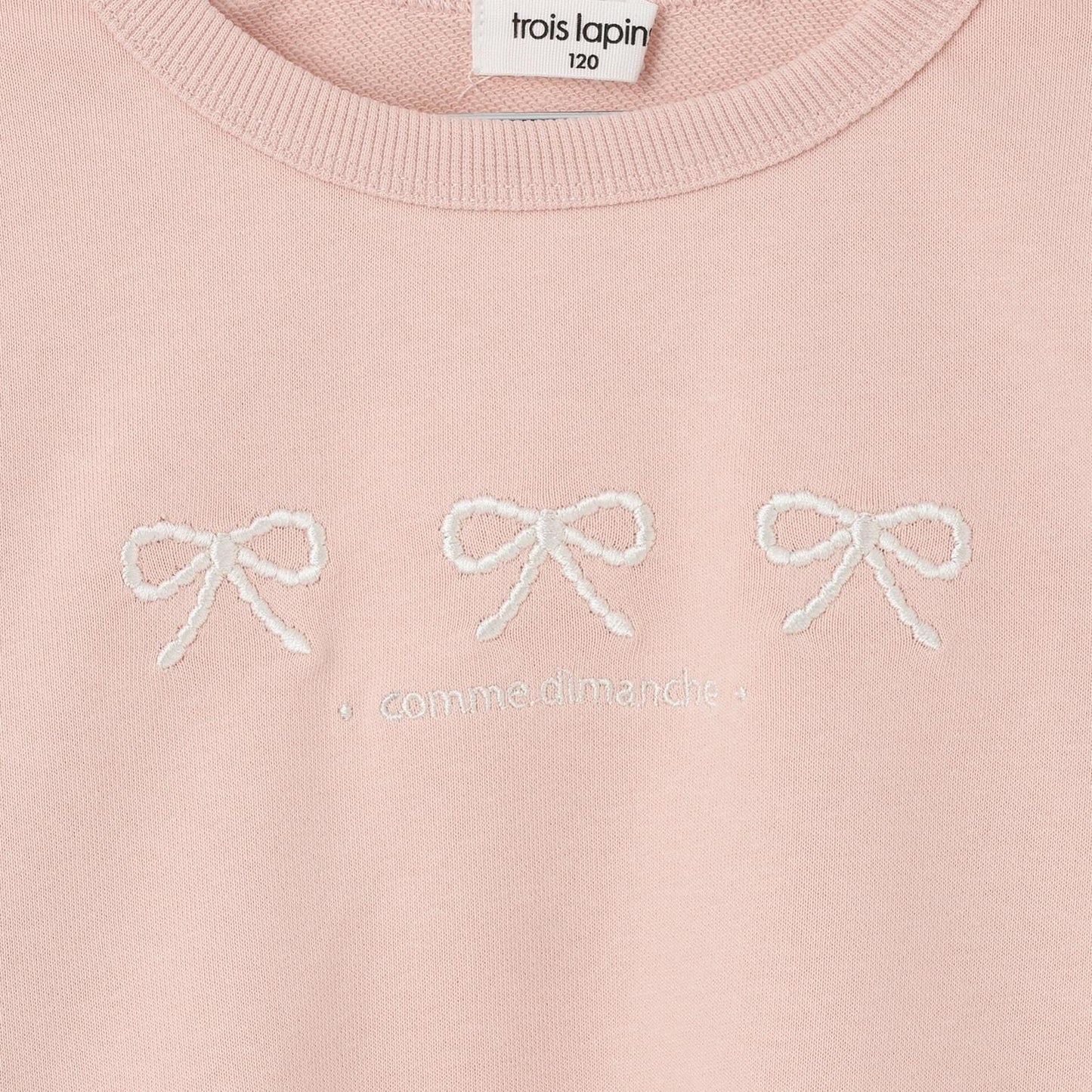 trois lapins 蝴蝶結刺繡荷葉邊衛衣