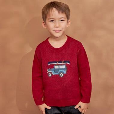 汽車圖案毛衣