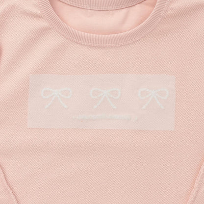 trois lapins 蝴蝶結刺繡荷葉邊衛衣