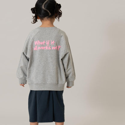 熒光標誌拼色長袖衛衣/運動衫