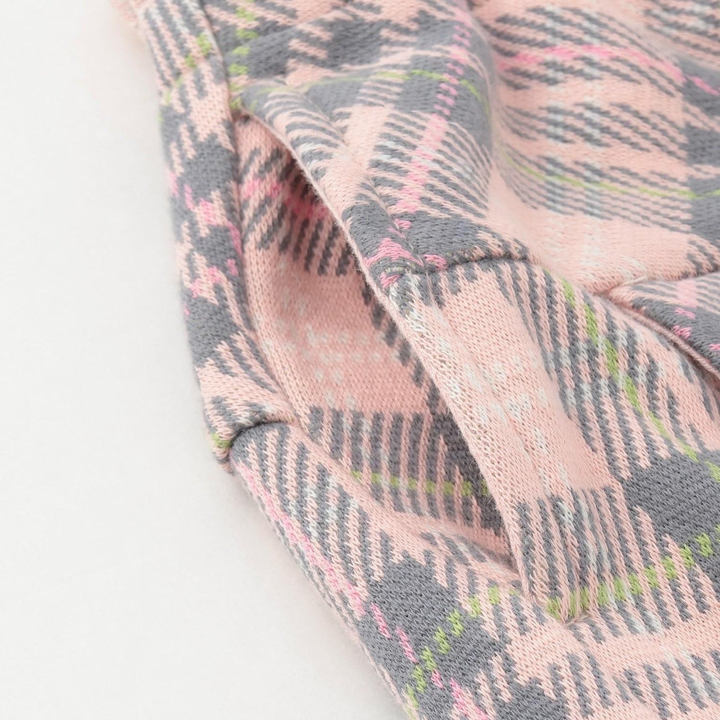 雙層提花格紋裙褲