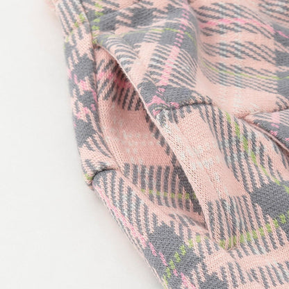 雙層提花格紋裙褲