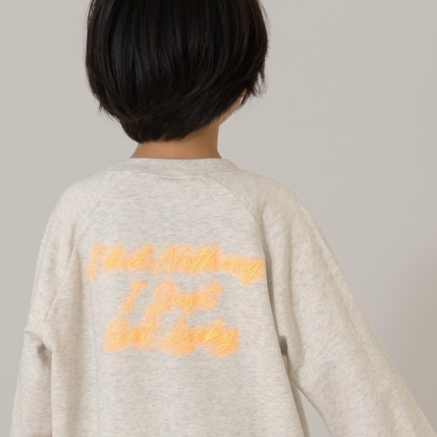 熒光標誌拼色長袖衛衣/運動衫