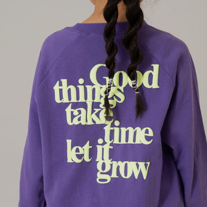 熒光標誌拼色長袖衛衣/運動衫