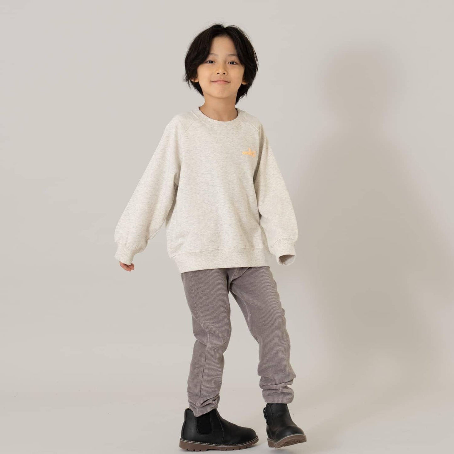 熒光標誌拼色長袖衛衣/運動衫