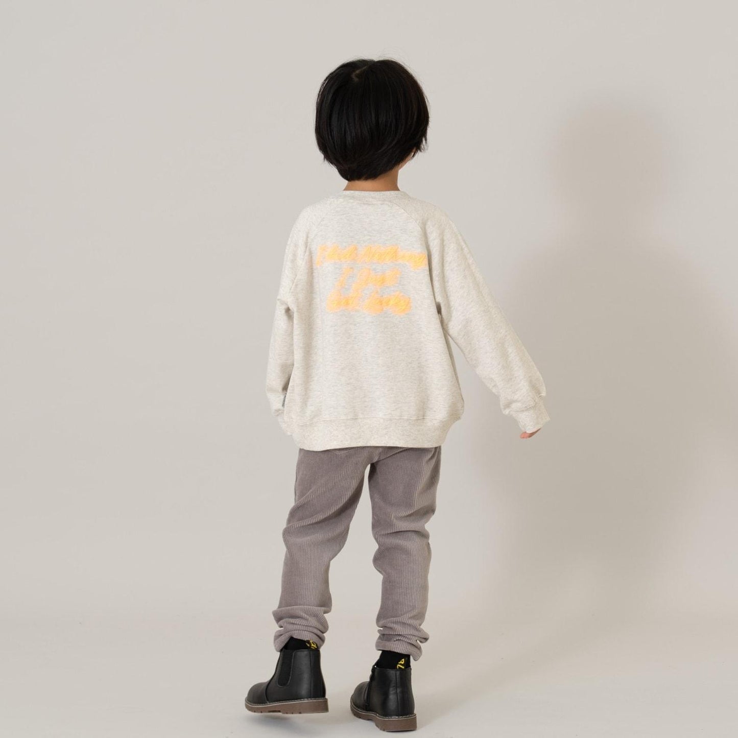 熒光標誌拼色長袖衛衣/運動衫