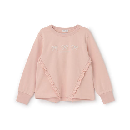 trois lapins 蝴蝶結刺繡荷葉邊衛衣