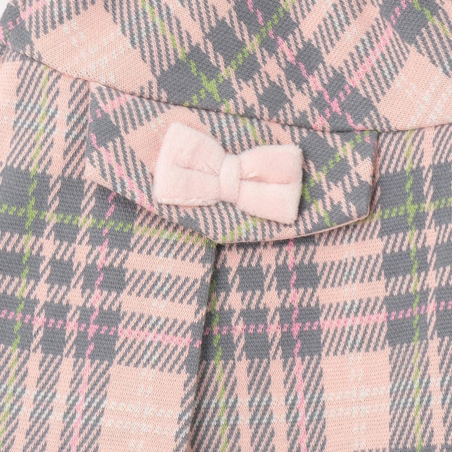 雙層提花格紋裙褲